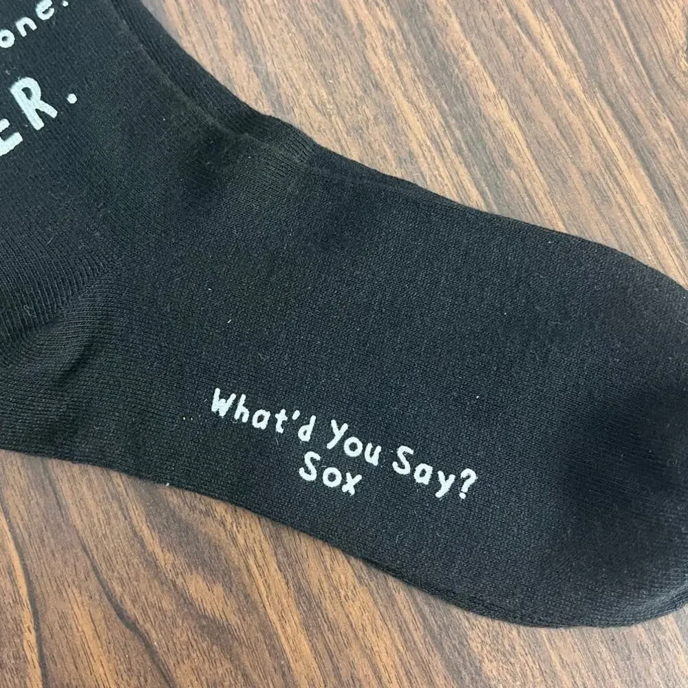 NWT What'd You Say? Sox Unisex Speakerphone Funny‎ Sarcastic Humor Novelty Socks